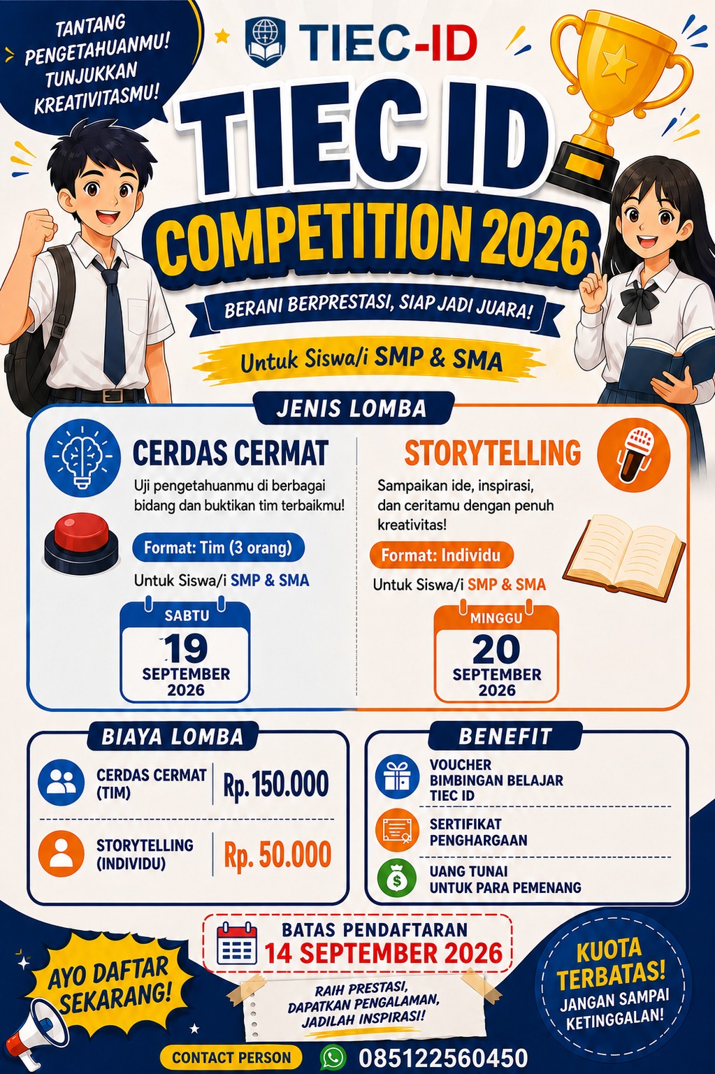 TIEC-ID Competition 2026: Ajang Unjuk Pengetahuan dan Kreativitas Siswa Tingkat SMP & SMA Se-Kabupaten Takalar